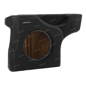 Короб стелс для сабвуфера на Lada Vesta седан (10", в левое крыло, черный)